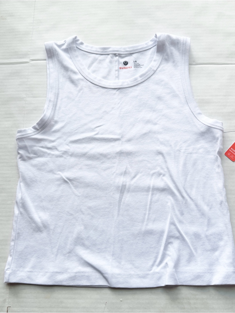 Sundry Anthropologie New Tank Top in White size Large NWT